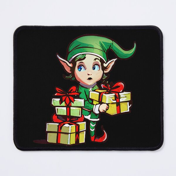 Item preview, Elf holding presents | Christmas designed and sold by DynastyArt.