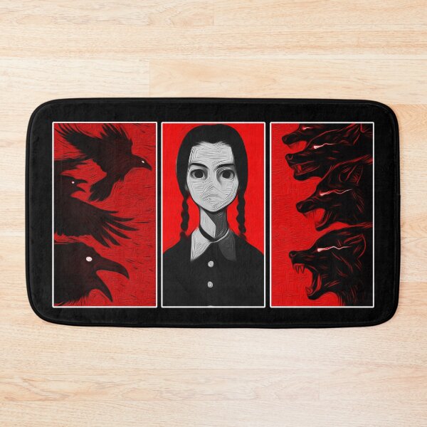 Item preview, Wednesday Addams 3 Panel Digital Art Print designed and sold by Gogmagosh.