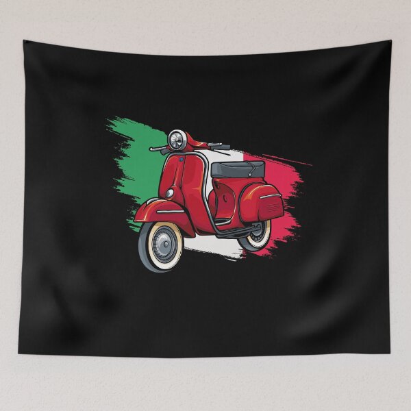 Item preview, Italy Classic Scooter Moped Bike Retro Love Vintage designed and sold by PartyShirts1.