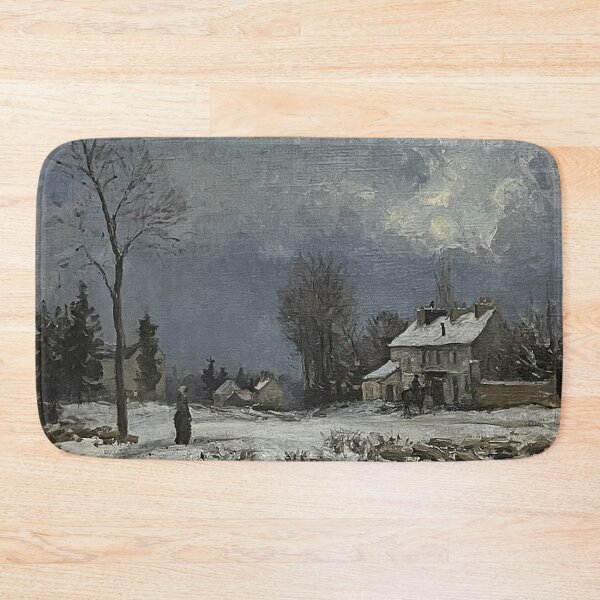Aperçu de l'œuvre Poste Camille Pissarro à Louvecciene sous la neige créée et vendue par tomorrowsart.