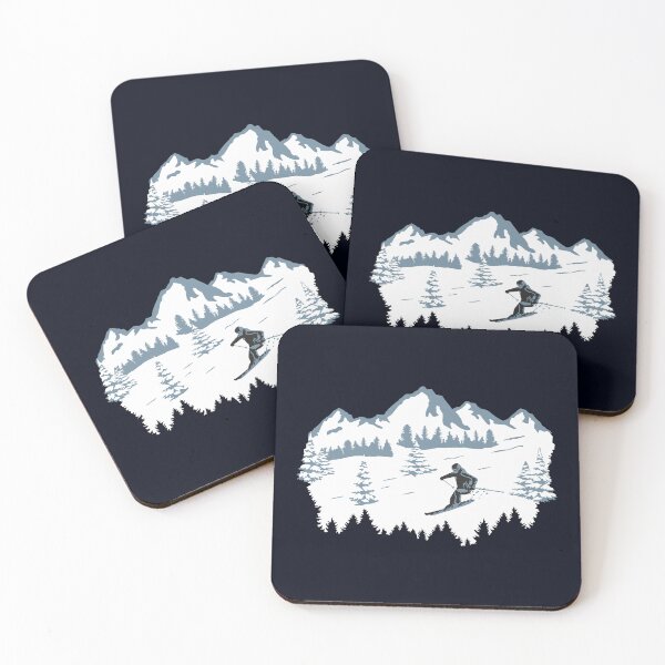 Item preview, Skiing, Skier, Ski, Winter Snow Mountains designed and sold by claudiasartwork.
