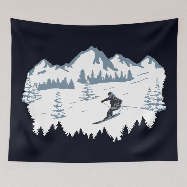 Item preview, Skiing, Skier, Ski, Winter Snow Mountains designed and sold by claudiasartwork.
