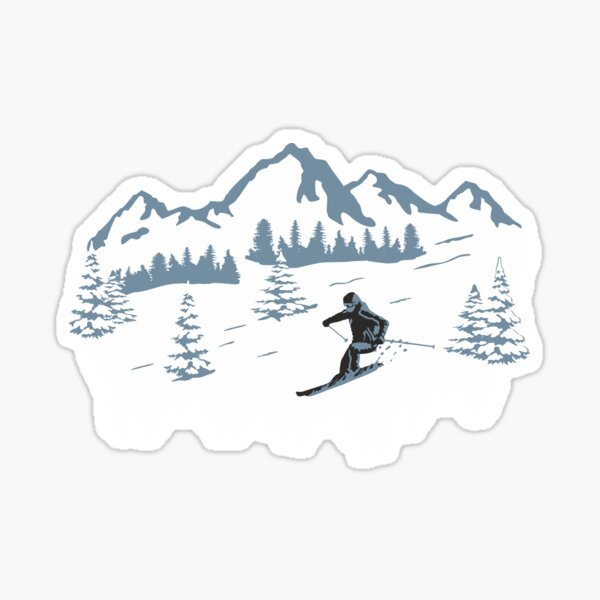 Ski touring & mountains Sticker