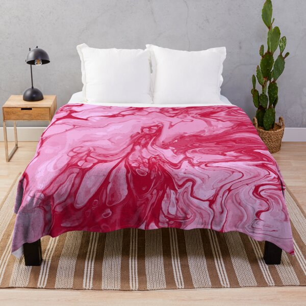 Aperçu de l'œuvre Vivid Pink Palette 8 Marble Fluid Art créée et vendue par Janzay.