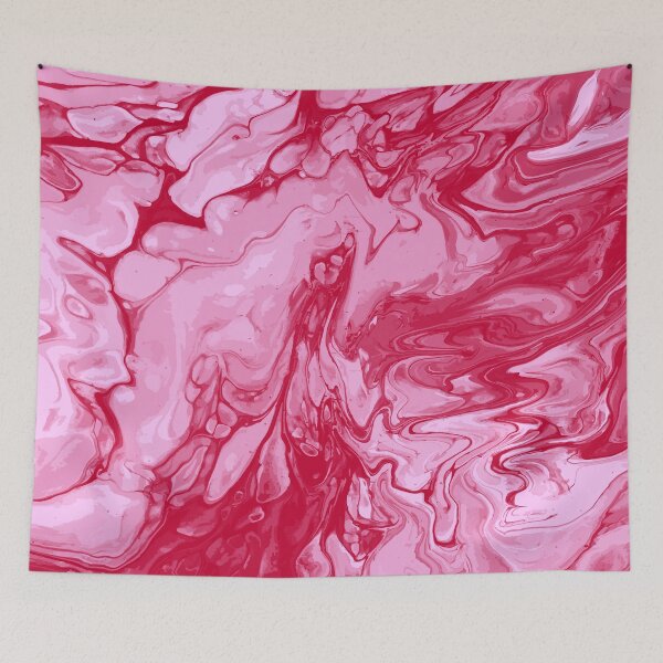 Aperçu de l'œuvre Vivid Pink Palette 8 Marble Fluid Art créée et vendue par Janzay.