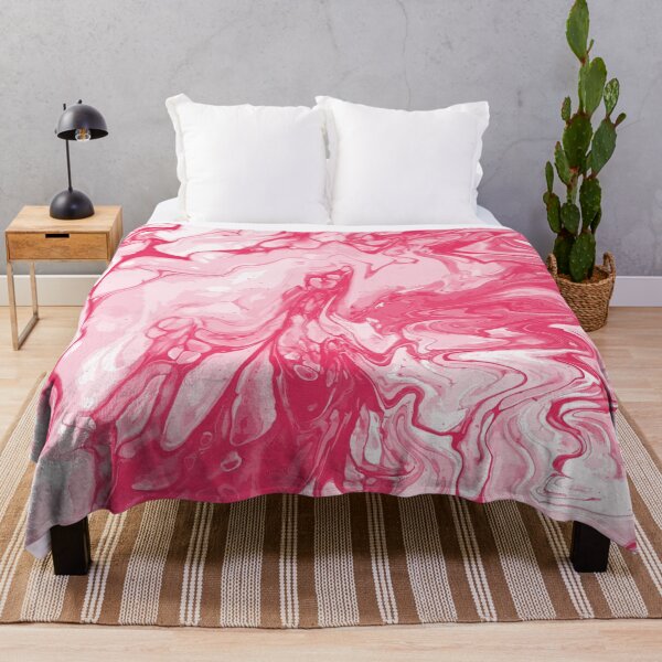Aperçu de l'œuvre Vivid Pink Palette 9 Marble Fluid Art créée et vendue par Janzay.