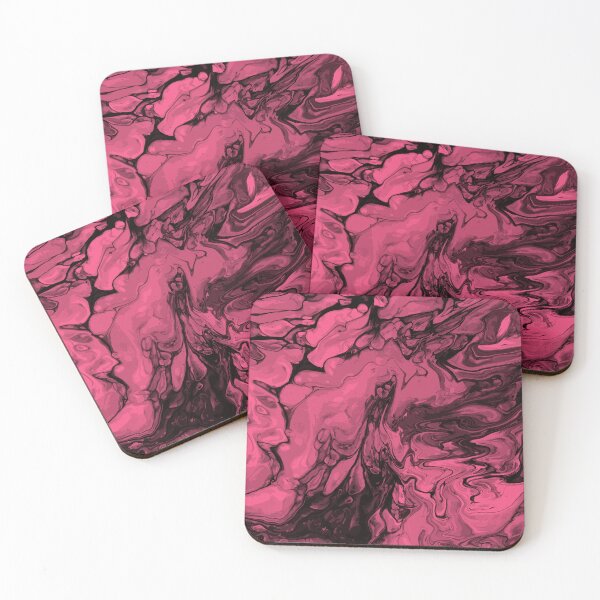 Artikelvorschau, Vivid Pink Palette 11 Marble Fluid Art entworfen und verkauft von Janzay.