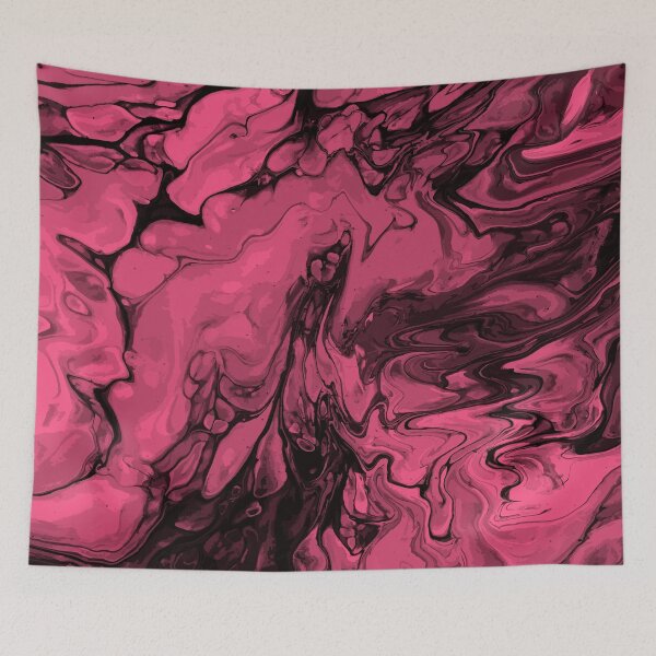 Artikelvorschau, Vivid Pink Palette 11 Marble Fluid Art entworfen und verkauft von Janzay.