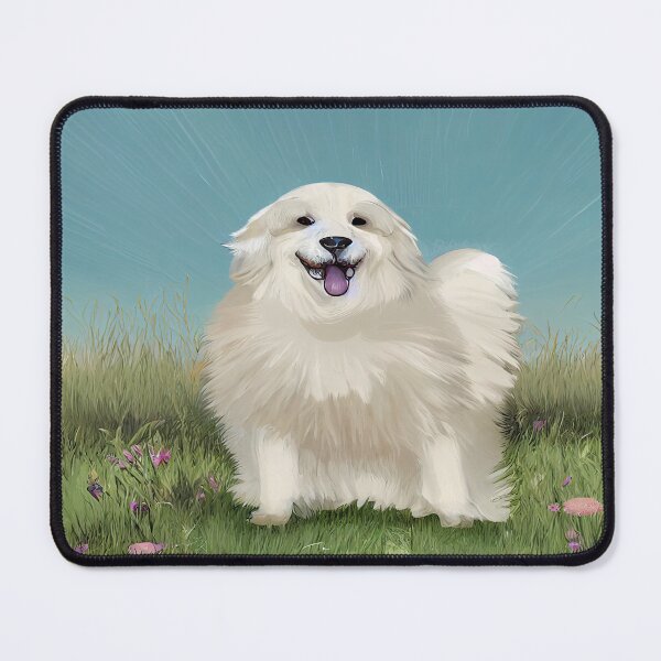 Item preview, Happy Great Pyrenees in a field designed and sold by Barbara Gibbs.