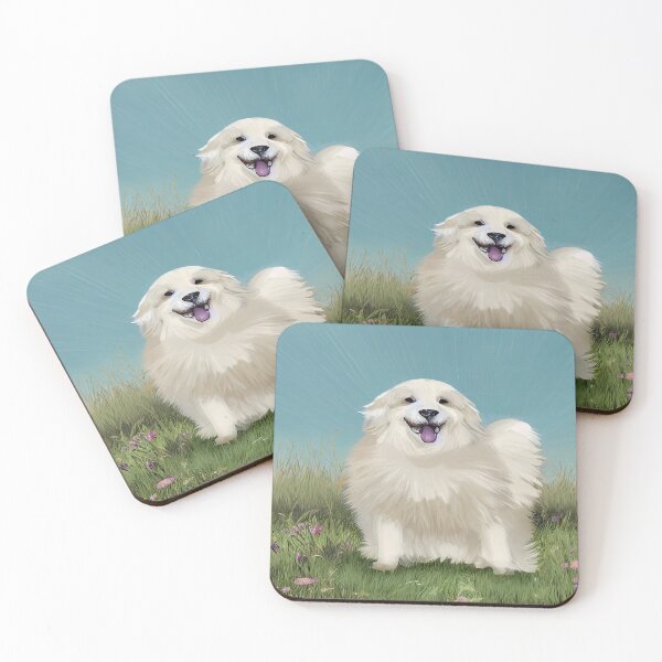 Item preview, Happy Great Pyrenees in a field  designed and sold by Barbara Gibbs.