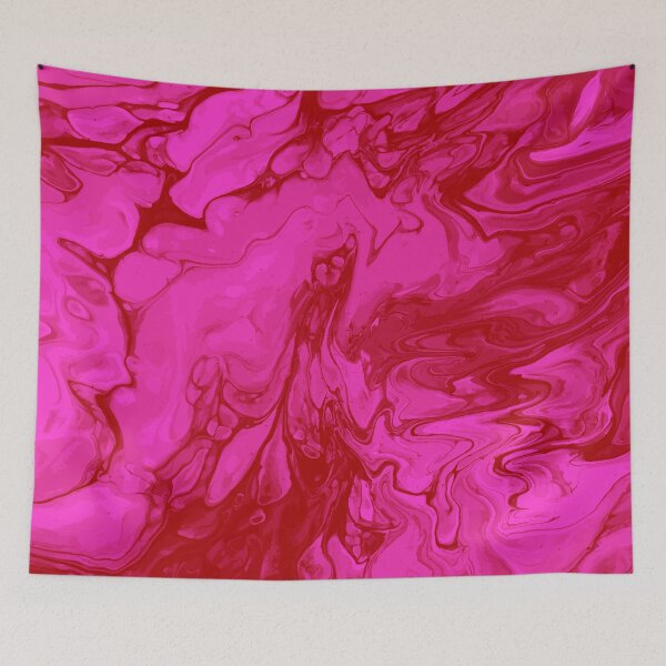Aperçu de l'œuvre Vivid Pink Palette 13 Marble Fluid Art créée et vendue par Janzay.