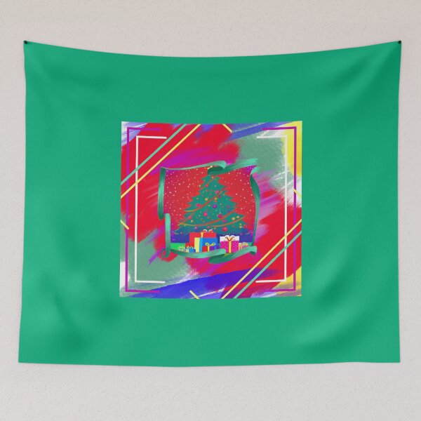 Item preview, Presents under the tree on Christmas Morning in Psychedelic Style design designed and sold by CoyoteGifts.