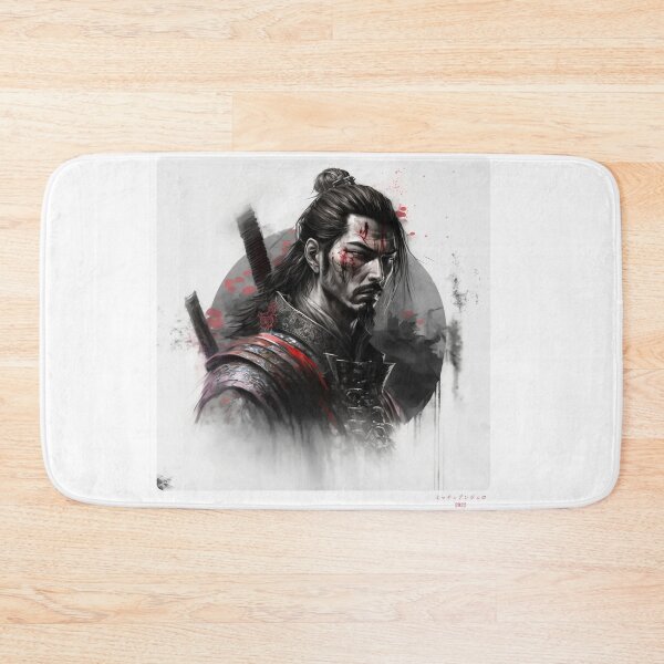Item preview, Portrait in Ink Splash of Samurai Warrior - 04 designed and sold by Mitch-Angelo.