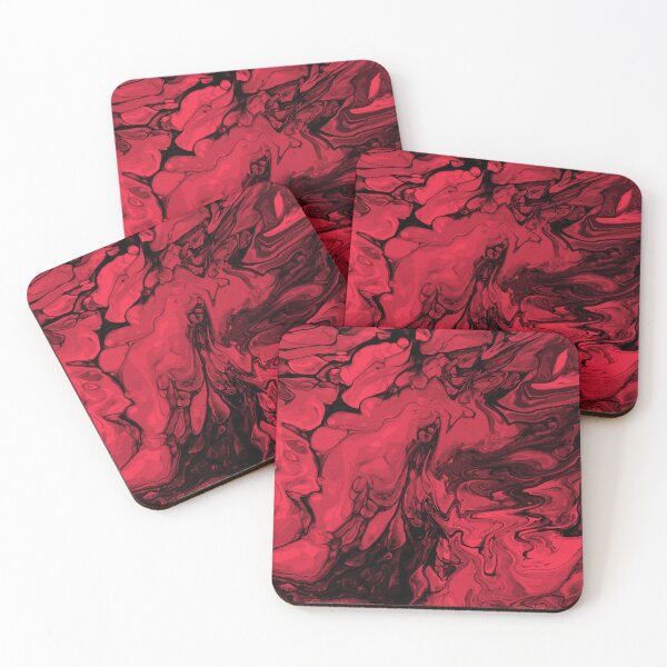 Item preview, Vivid Red Palette 1 Marble Fluid Art designed and sold by Janzay.