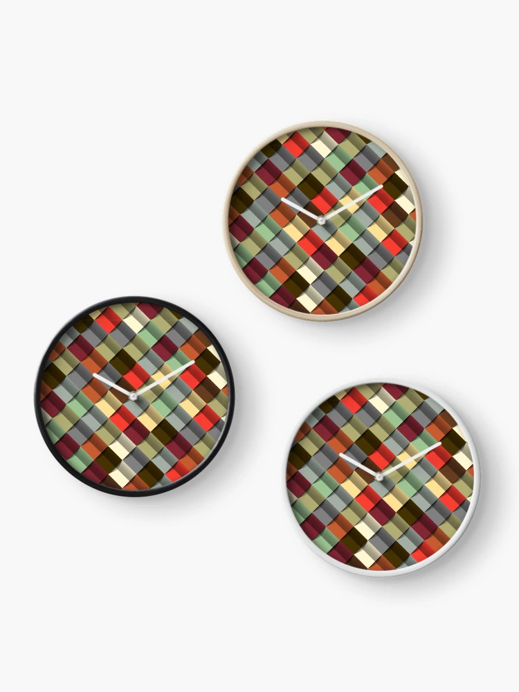 Thumbnail 3 of 4, Clock, Abstract Geometric Structure designed and sold by Pattern1design.