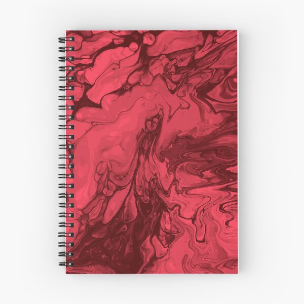 Aperçu de l'œuvre Vivid Red Palette 2 Marble Fluid Art créée et vendue par Janzay.