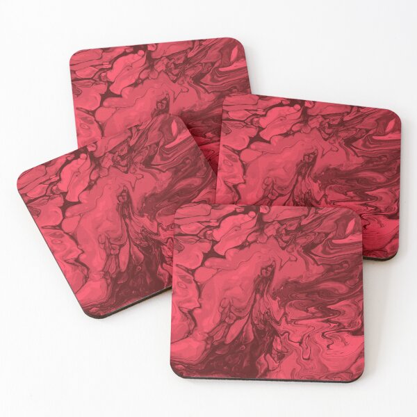 Artikelvorschau, Vivid Red Palette 2 Marble Fluid  Art  entworfen und verkauft von Janzay.