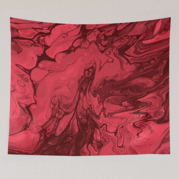 Item preview, Vivid Red Palette 2 Marble Fluid Art designed and sold by Janzay.