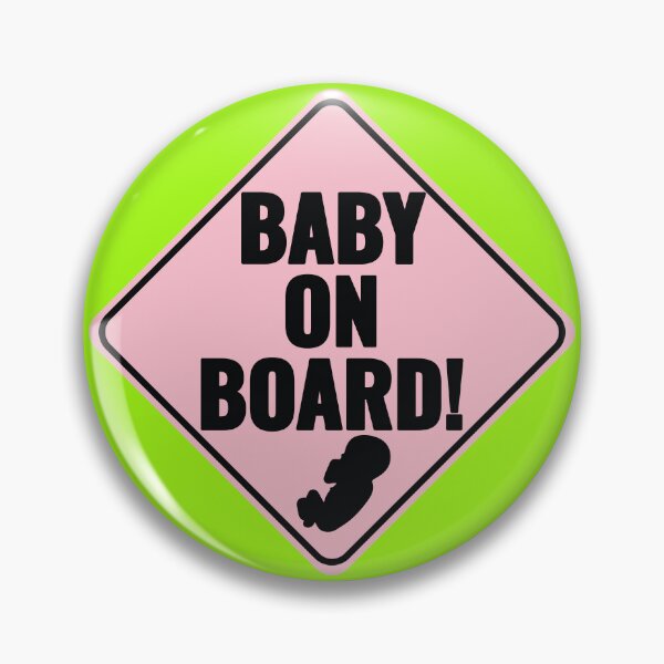 Artikelvorschau, Lustiges Warnschild „Baby an Bord“-Schwangerschaftsslogan entworfen und verkauft von Harlake.