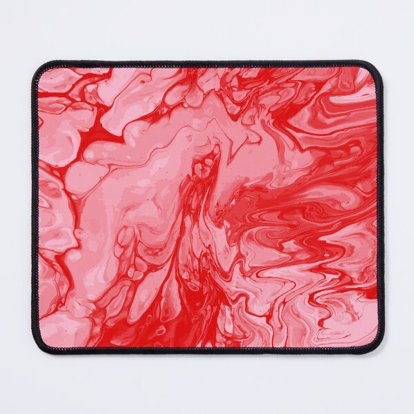 Aperçu de l'œuvre Vivid Red Palette 5 Marble Fluid Art créée et vendue par Janzay.