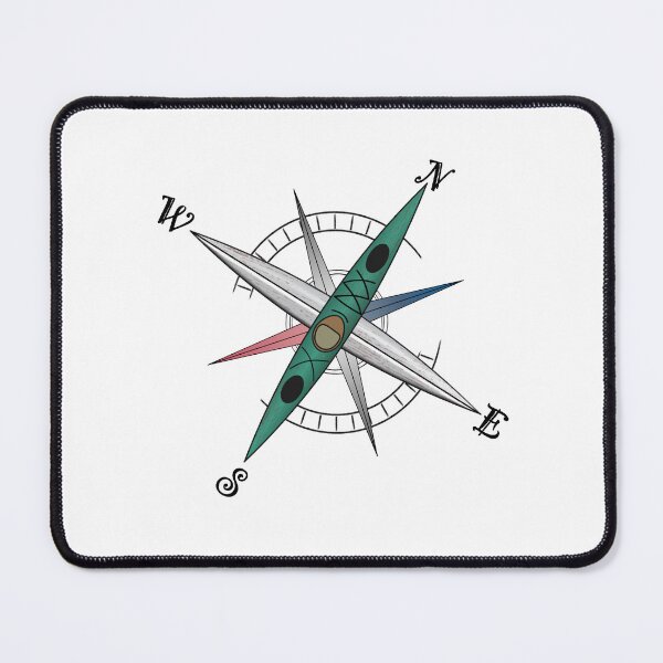 Item preview, Cool kayak design with compass rose and green kayak designed and sold by Breier.