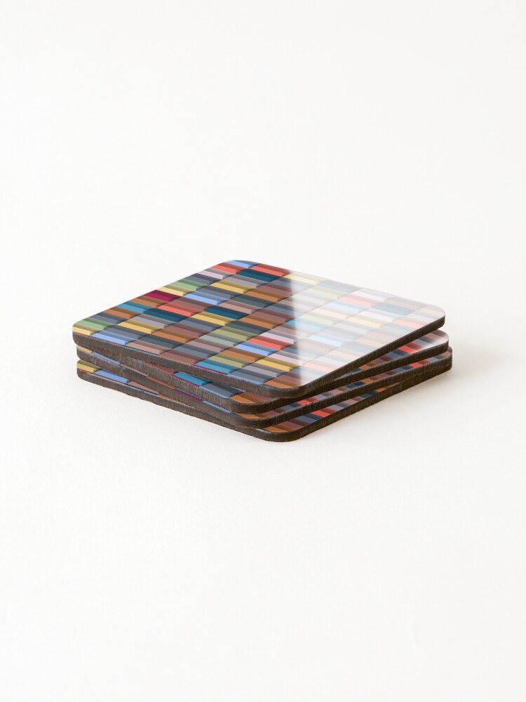 Thumbnail 4 of 5, Coasters (Set of 4), Geometric Structure designed and sold by Pattern1design.