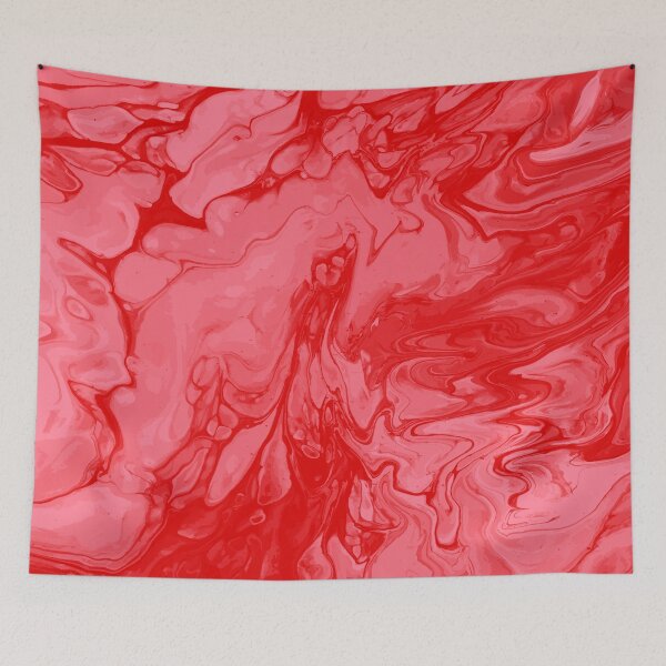 Artikelvorschau, Vivid Red Palette 6 Marble Fluid Art entworfen und verkauft von Janzay.