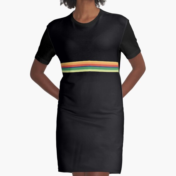 13th Doctor Who Striped Shirt Graphic T-Shirt Dress