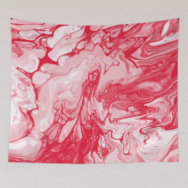 Aperçu de l'œuvre Vivid Red Palette 8 Marble Fluid Art créée et vendue par Janzay.