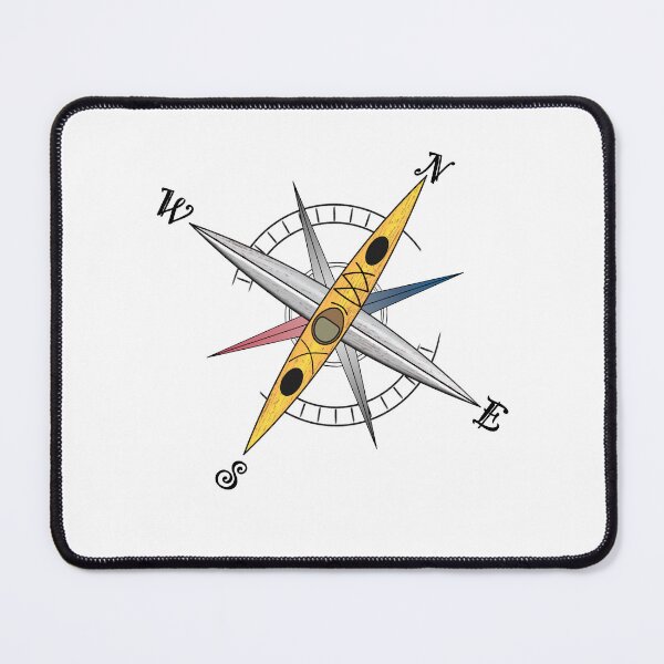 Item preview, Cool kayak design with compass rose and yellow kayak designed and sold by Breier.