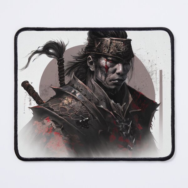 Item preview, Portrait in Ink Splash of Samurai Warrior - 07 designed and sold by Mitch-Angelo.