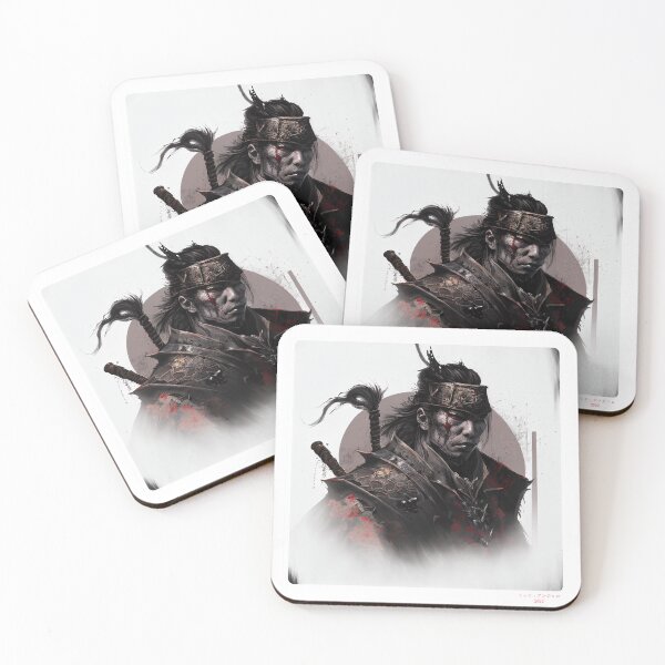Item preview, Portrait in Ink Splash of Samurai Warrior - 07 designed and sold by Mitch-Angelo.