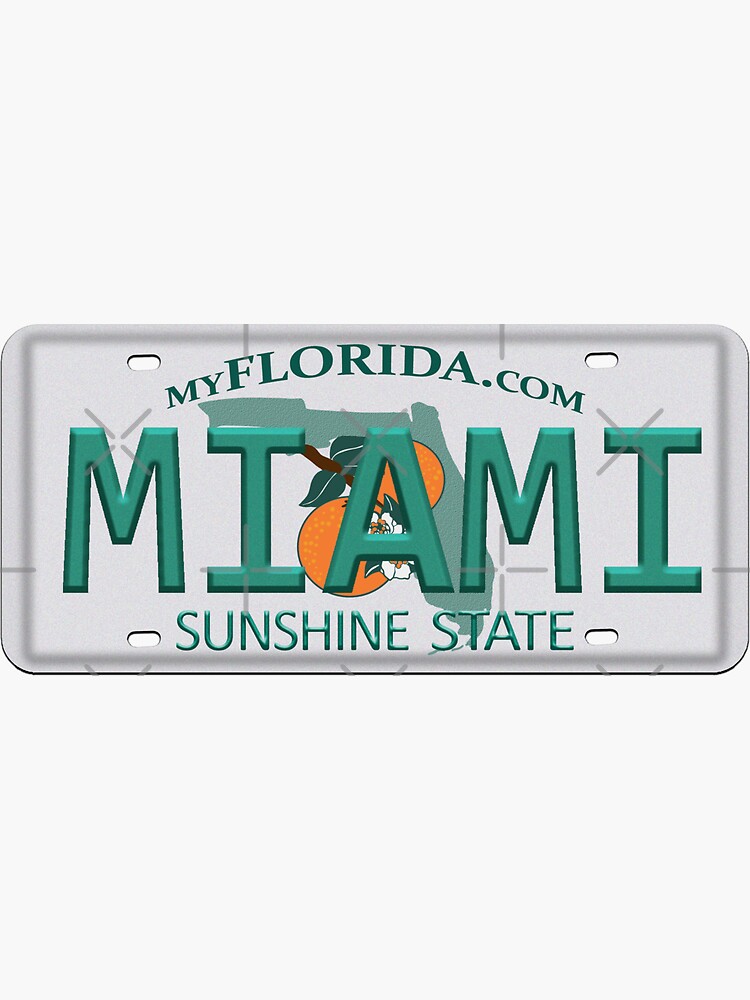 Sunshine State, Florida Kennzeichen, Miami | Sticker