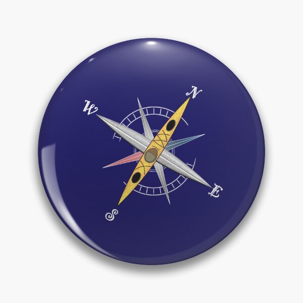 Item preview, Cool kayak design with compass rose and yellow kayak designed and sold by Breier.