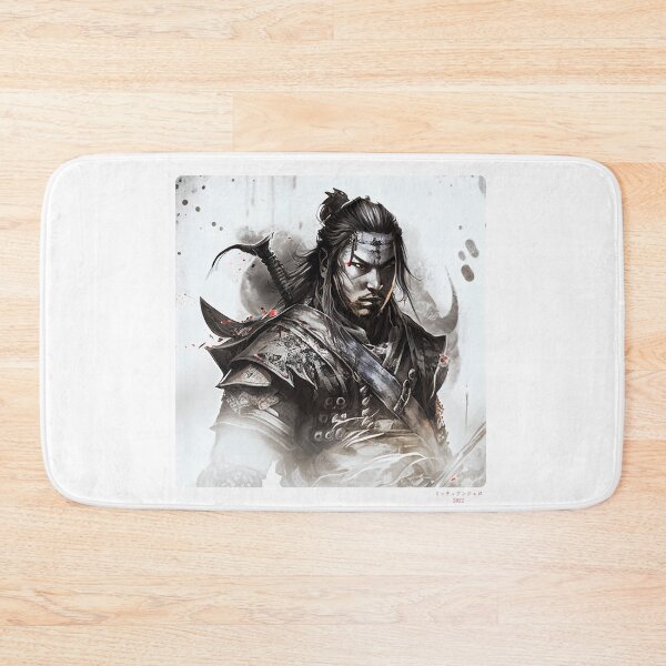 Item preview, Portrait in Ink Splash of Samurai Warrior - 08 designed and sold by Mitch-Angelo.