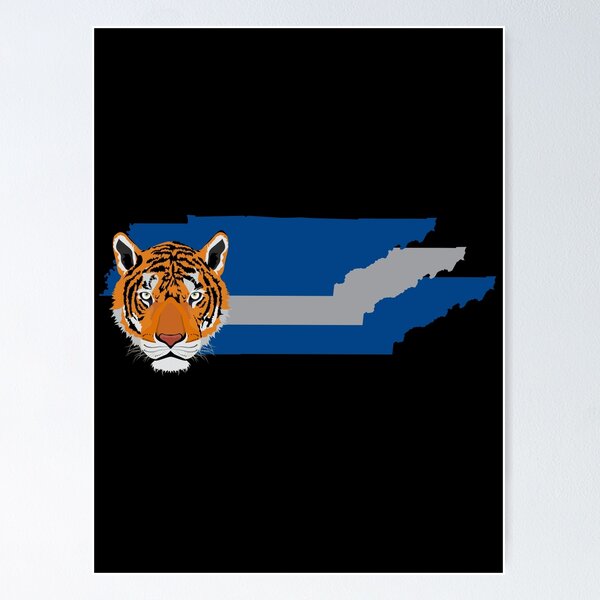 Memphis Tigers Football Art Print// Live Tiger Mascot Artwork