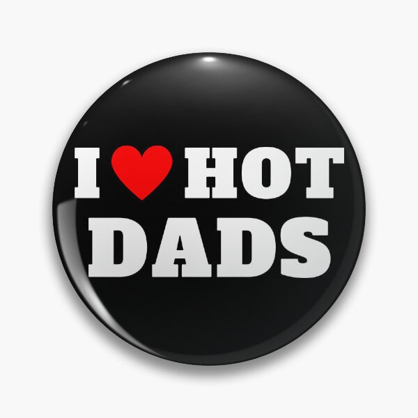 Item preview, I Love Hot Dads Funny Red Heart Retro Vintage Design designed and sold by backham-design.