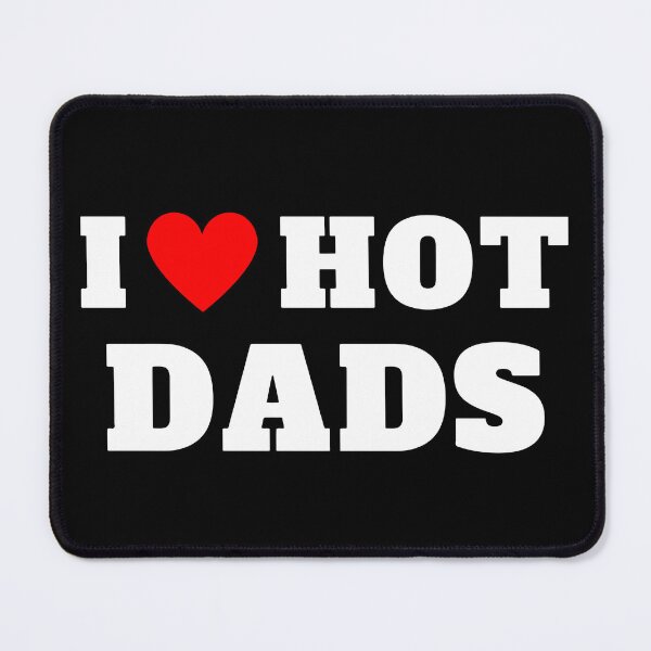 Item preview, I Love Hot Dads Funny Red Heart Retro Vintage Design designed and sold by backham-design.