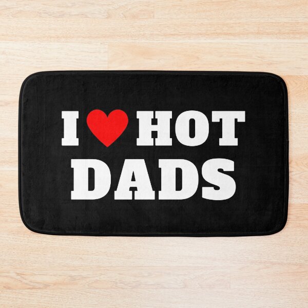 Item preview, I Love Hot Dads Funny Red Heart Retro Vintage Design designed and sold by backham-design.