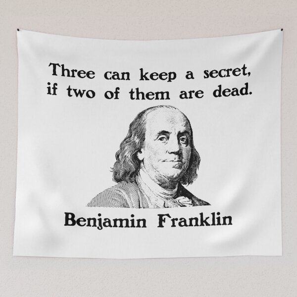 Artikelvorschau, Drei können ein Geheimnis bewahren Ben Franklin entworfen und verkauft von historeetees1.