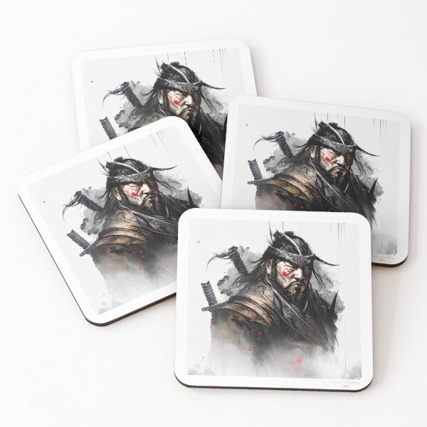 Item preview, Portrait in Ink Splash of Samurai Warrior - 09 designed and sold by Mitch-Angelo.