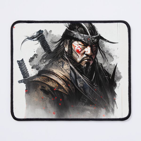 Item preview, Portrait in Ink Splash of Samurai Warrior - 09 designed and sold by Mitch-Angelo.