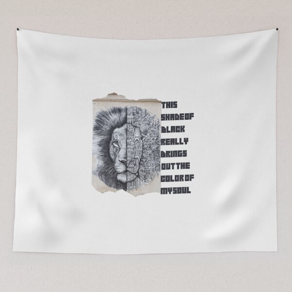 Item preview, this shade of black really brings out the color of my soul ,Lion Black quote designed and sold by FLOWER--ART.