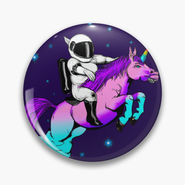 Item preview, AI Art motorcyclist riding a unicorn in space designed and sold by 4You4U.