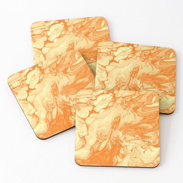 Item preview, Vivid Orange Palette 2 Marble Fluid Art designed and sold by Janzay.