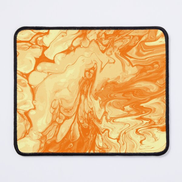 Aperçu de l'œuvre Vivid Orange Palette 2 Marble Fluid Art créée et vendue par Janzay.
