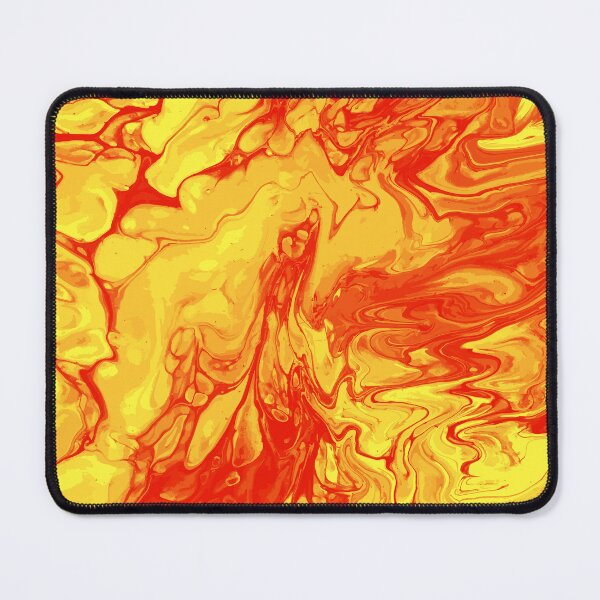 Aperçu de l'œuvre Vivid Orange Palette 3 Marble Fluid Art créée et vendue par Janzay.
