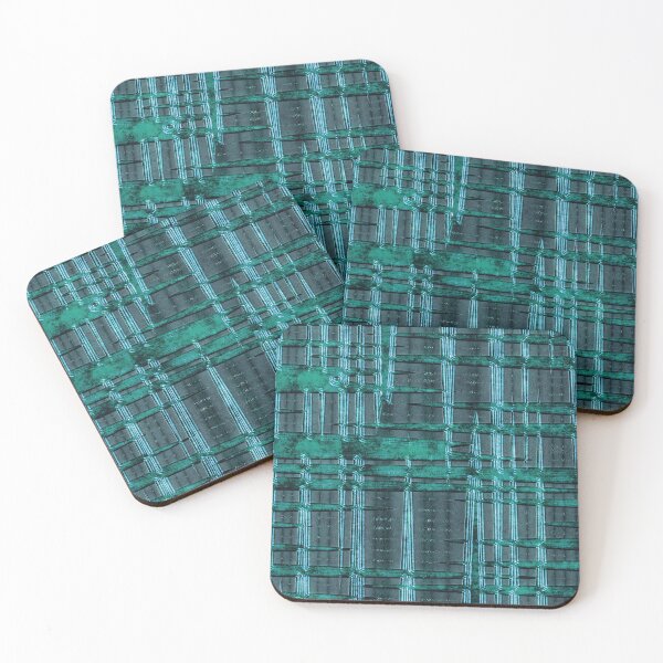 Item preview, Abstract metal pattern blue designed and sold by Xarah.
