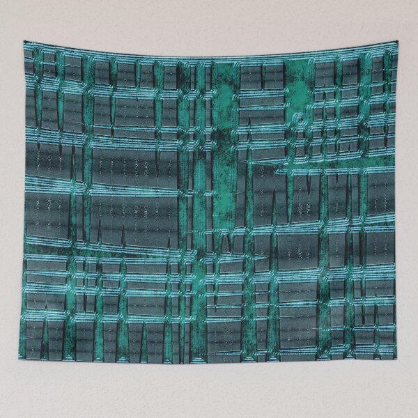 Item preview, Abstract metal pattern blue designed and sold by Xarah.