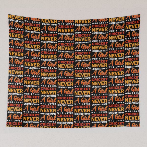 Item preview, Never underestimate a girl who loves cricket designed and sold by aktiveaddict.